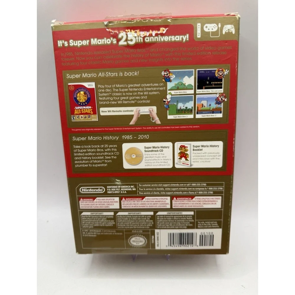Mint Nintendo Wii Super Mario All-Stars 25th Anniversary Edition Fast Shipping